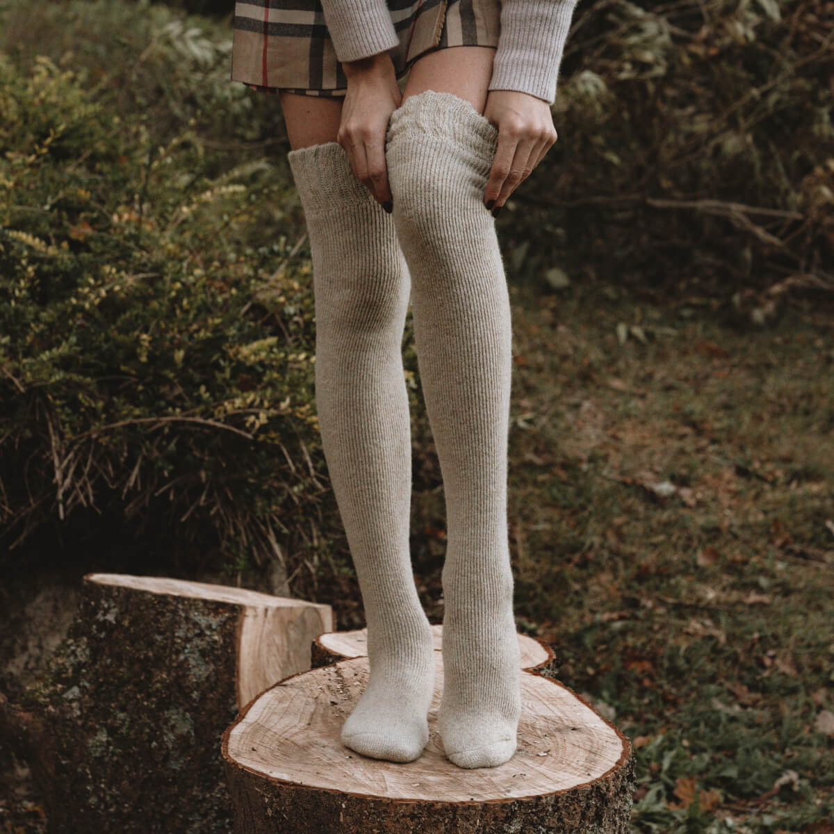 Produktbild von Damen Kniestrümpfe Overknee Strümpfe Socken Lang Überknie Winter