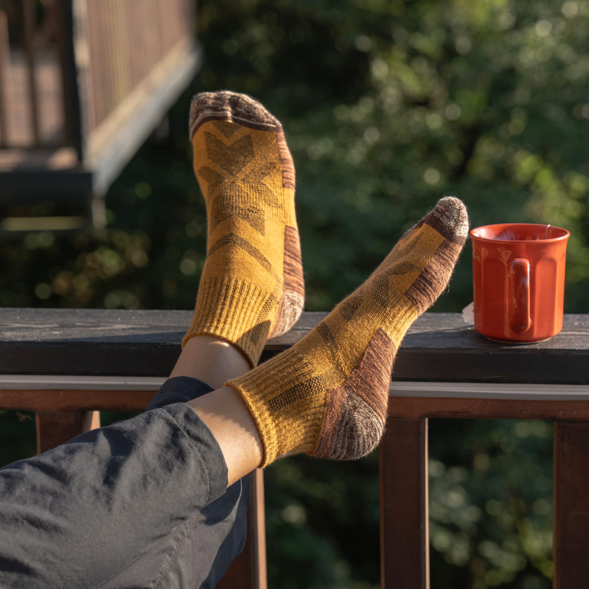 Hiking - Gelb Knöchellang (1 Paar)