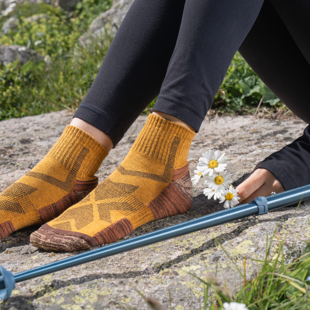 Hiking - Gelb Knöchellang (1 Paar)